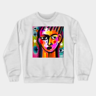 Colourful face Crewneck Sweatshirt